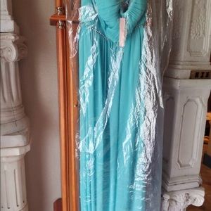 Long teal dress